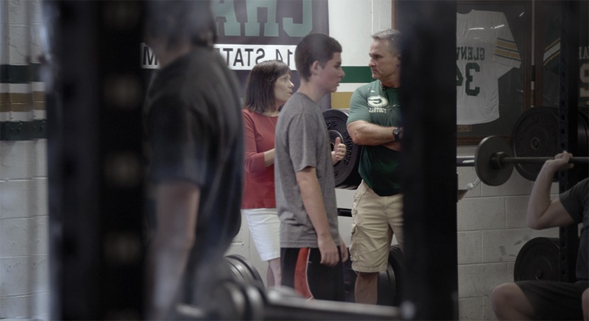 lisa talks to coach
